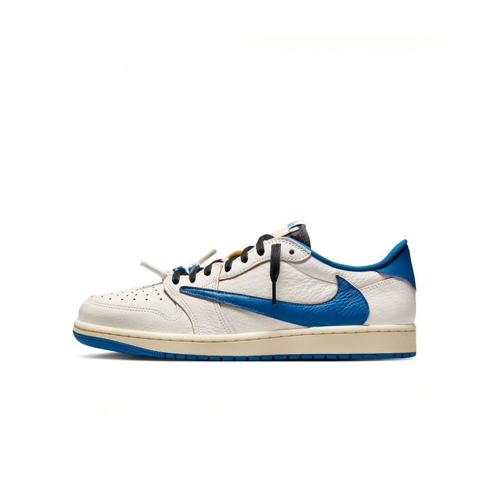 Travis Scott x Fragment Design Air Jordan 1 Retro Low OG SP 'Sail Military Blue' (UA)