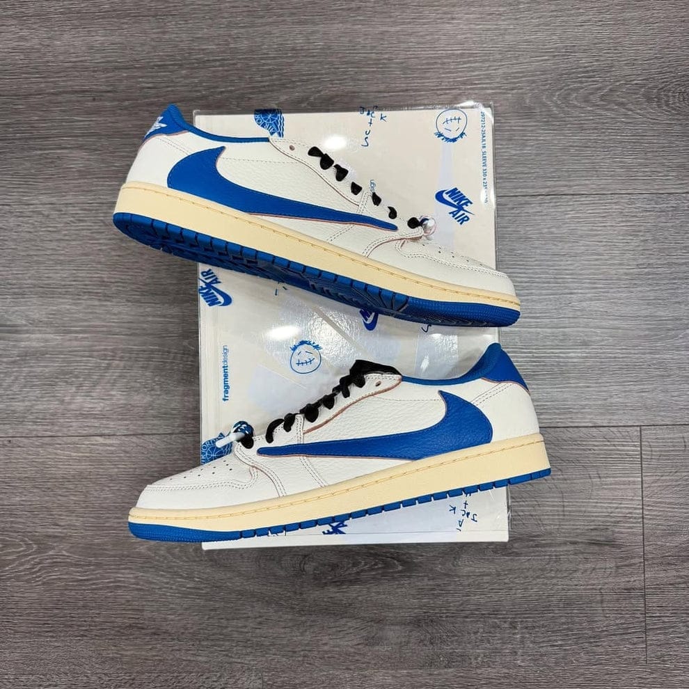 Travis Scott x Fragment Design Air Jordan 1 Retro Low OG SP 'Sail Military Blue' (UA)