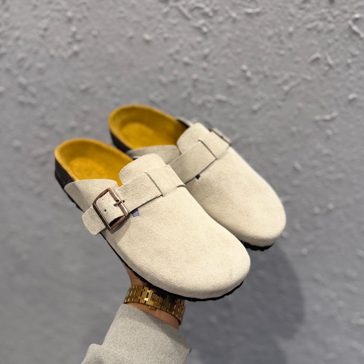 Birkenstock Boston Soft Footbed "Beige"