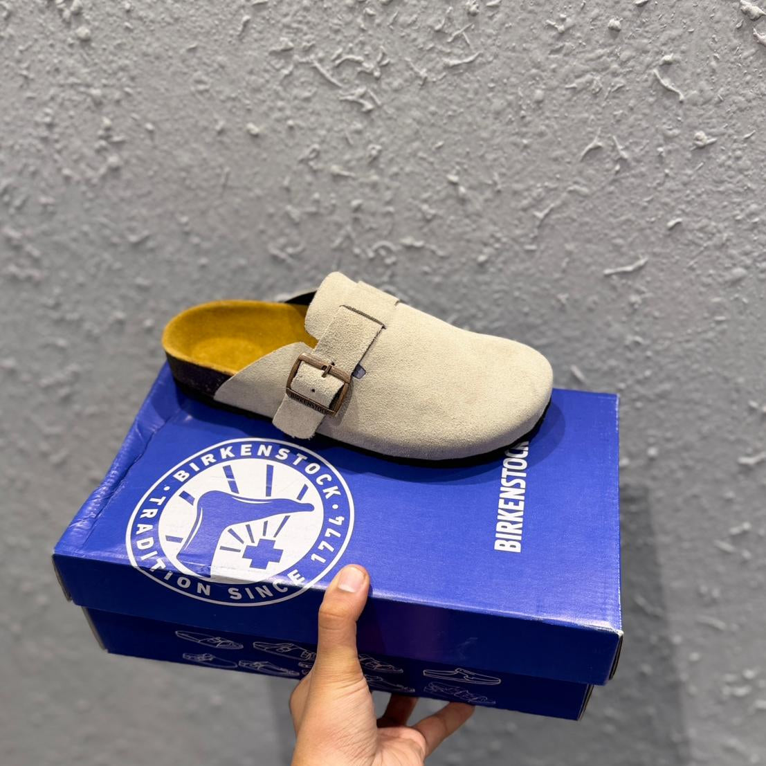 Birkenstock Boston Soft Footbed "Beige"