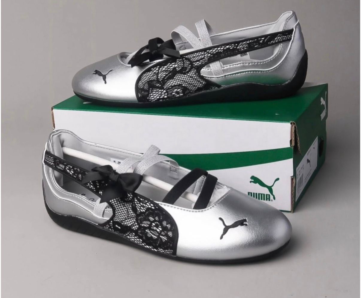 PUMA SPEEDCAT BALLET LACE "SILVER AND BLACK"