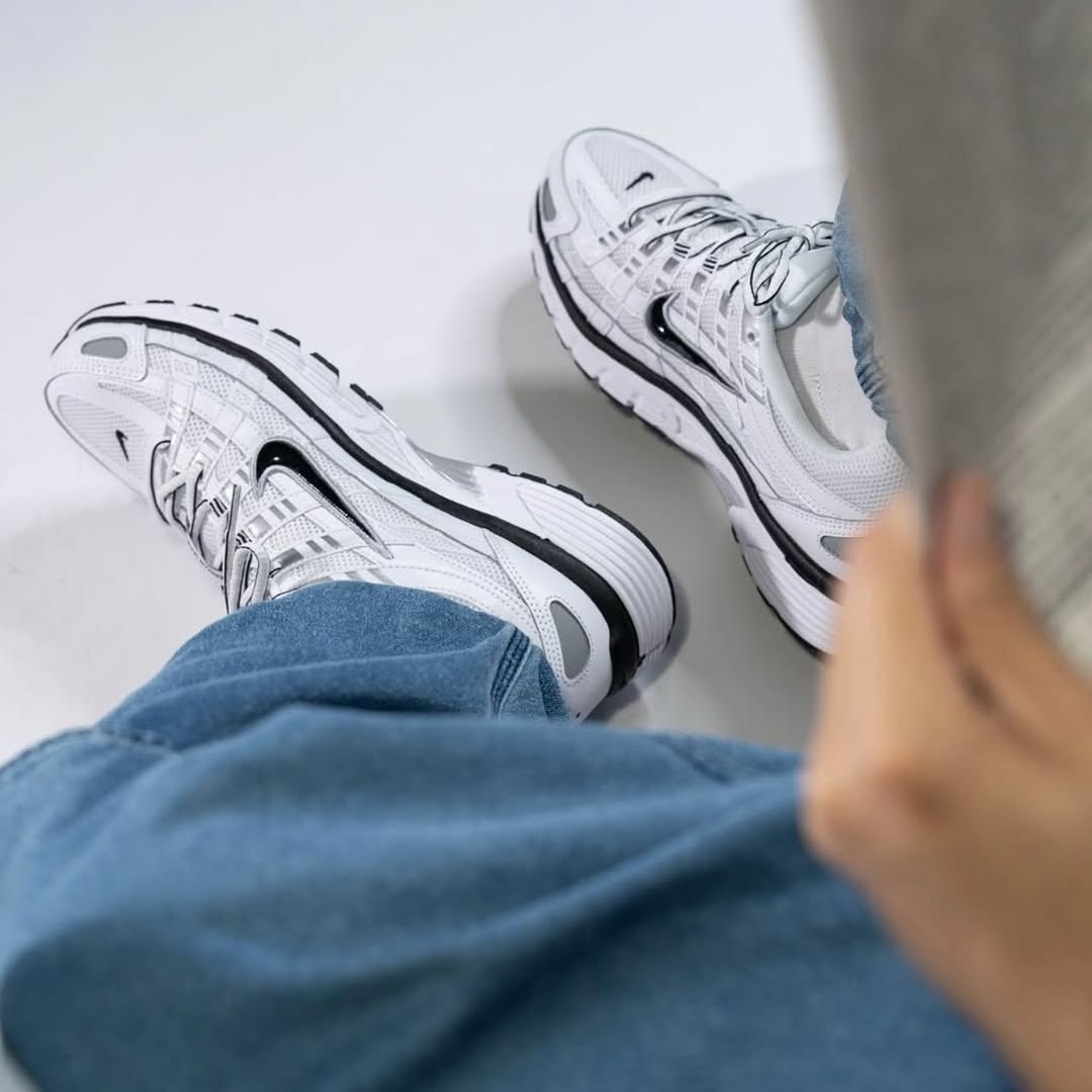 NIKE P-6000 "White Metallic Silver Black"